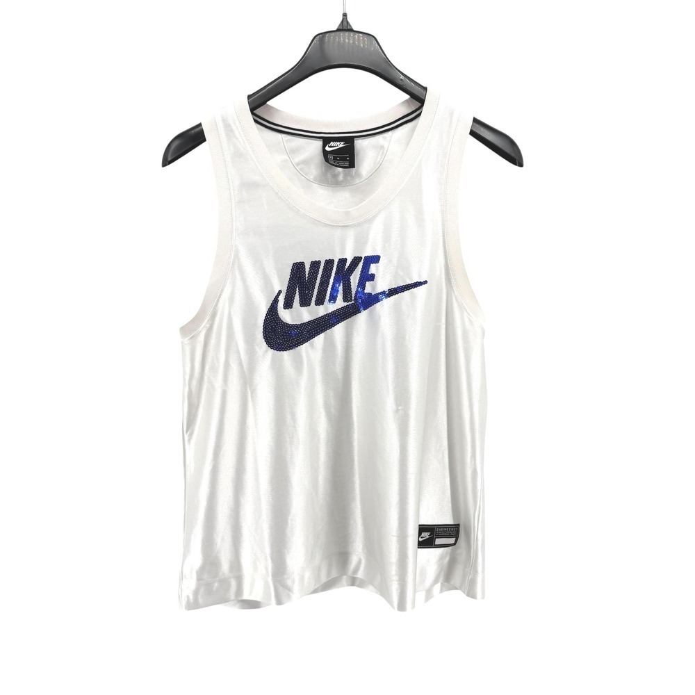 Nike Womens Medium Pre-Owned Icon Clash Sequin Logo Tank Top Athletic Sportswear